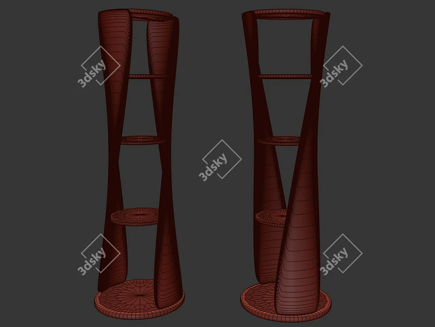 Elegant Glass Shelf Options 3D model image 2