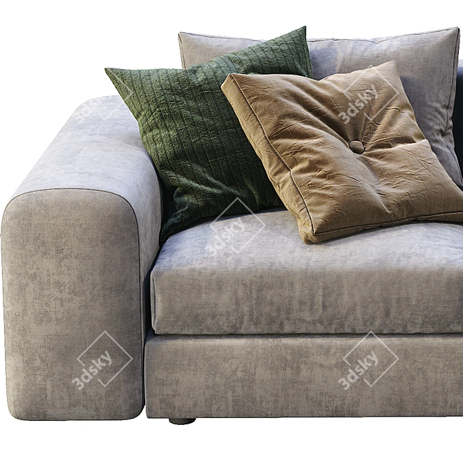 Minimalist Low_Land Sofa by Arflex 3D model image 4