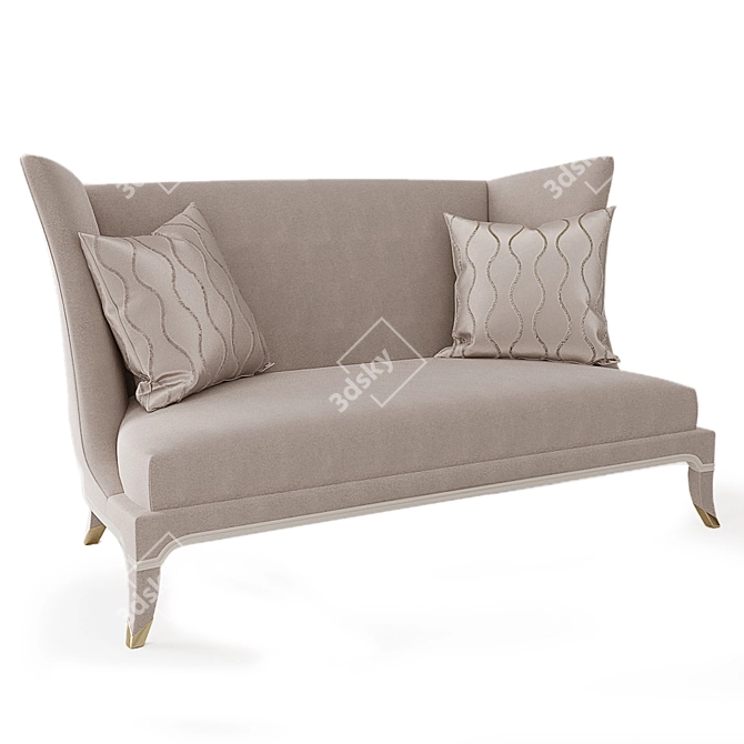 Modern Double Date Sofa 3D model image 2