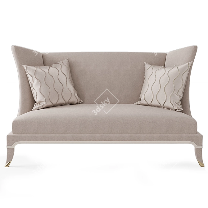 Modern Double Date Sofa 3D model image 3