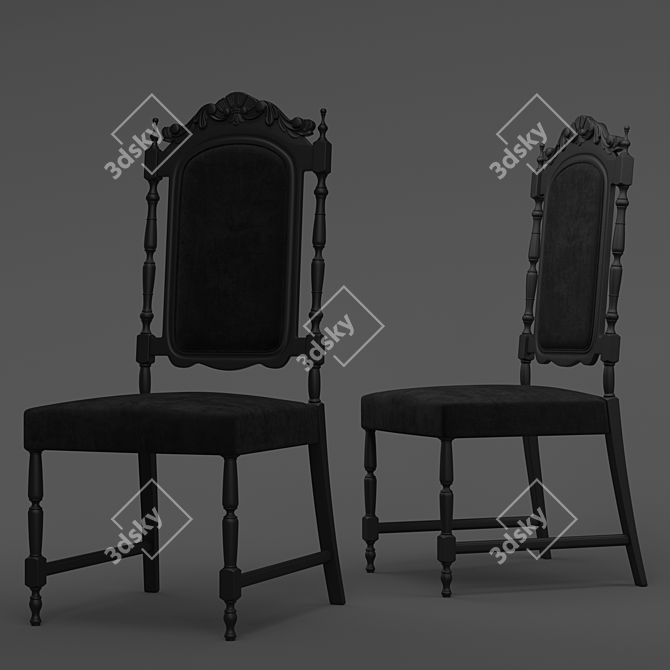 Modern Table & Chair Set 3D model image 5