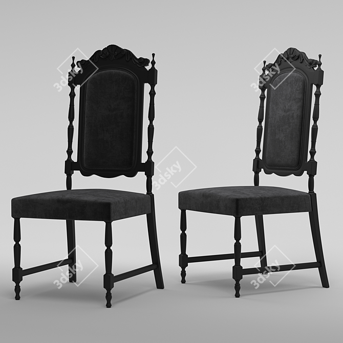 Modern Table & Chair Set 3D model image 8