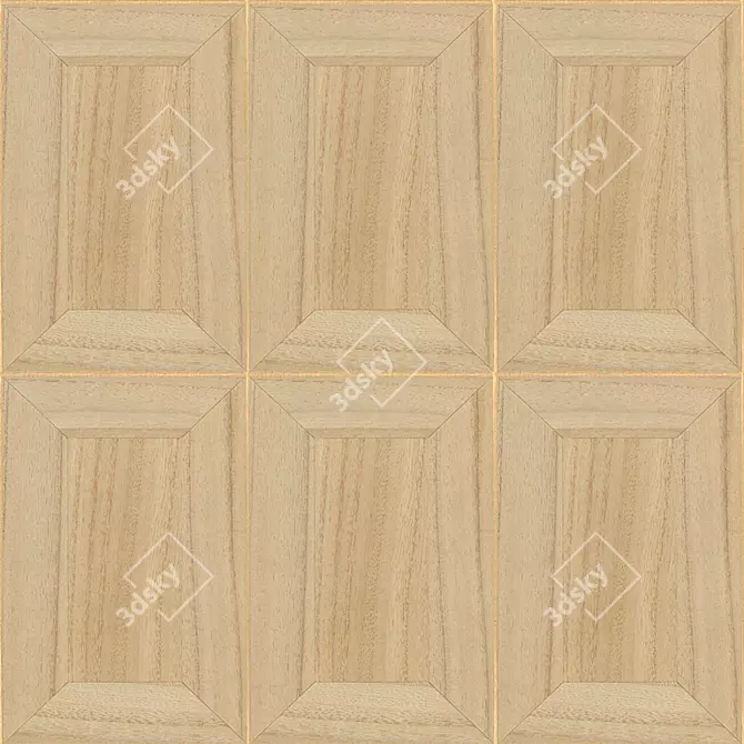 Mashrabiya II Textured Wallpapers (Set of 4) 3D model image 1