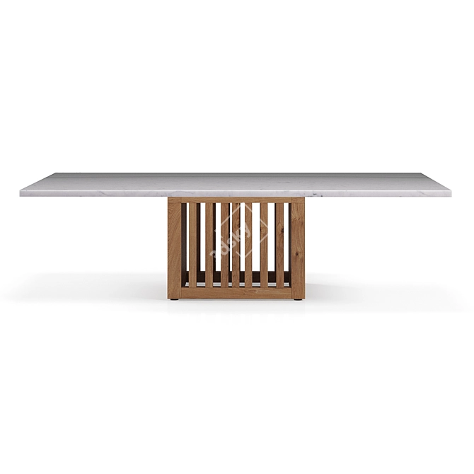 Minimalist Code Marble Coffee Table 3D model image 2