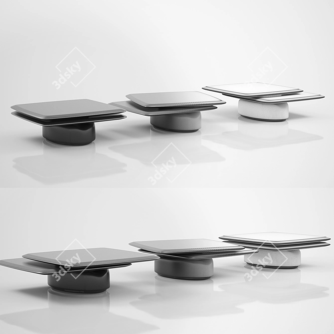 Elegant Marguerite Coffee Table 3D model image 4