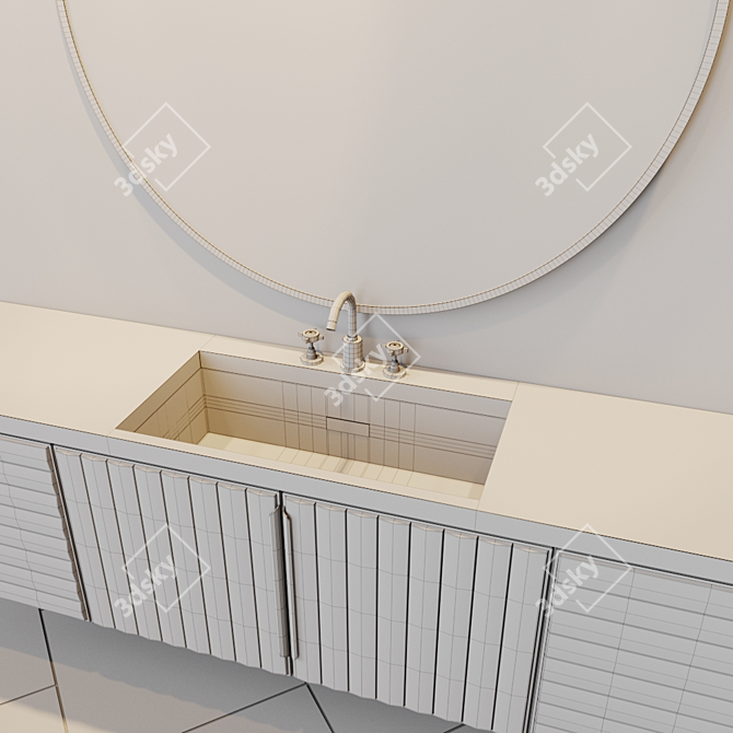 Luxury Bath Set with Giulini G G5 F7960O Mixer 3D model image 5