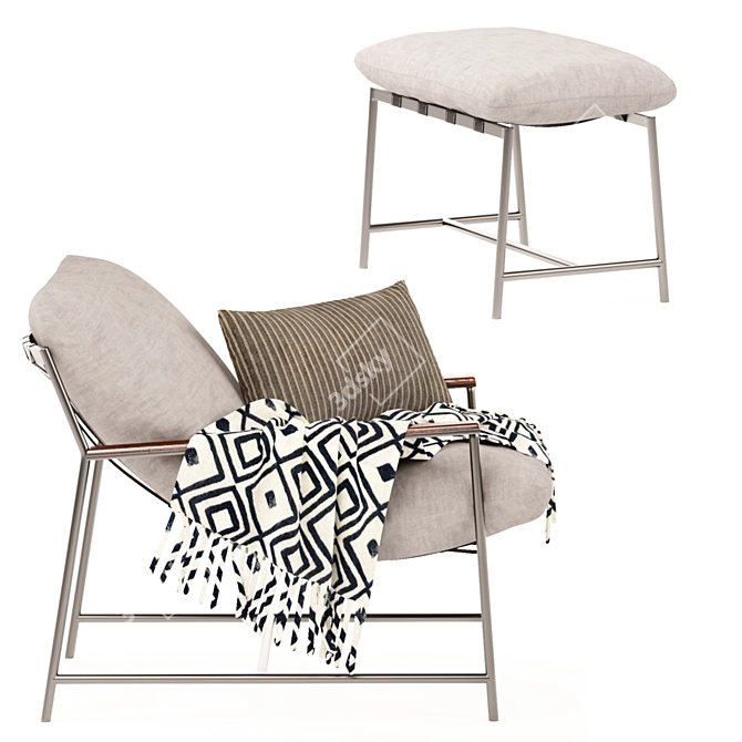Vail Lounge Chair: Realistic & Ready For Rendering 3D model image 2