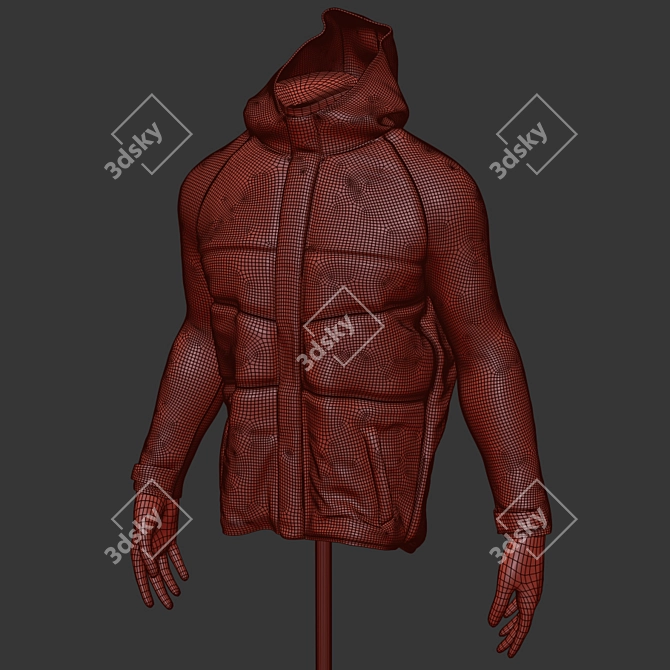 Metal Mannequin Jacket 3D model image 4