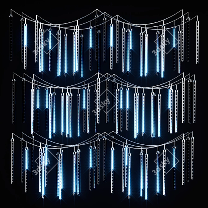 Frosty Icicle Garland 3D model image 2