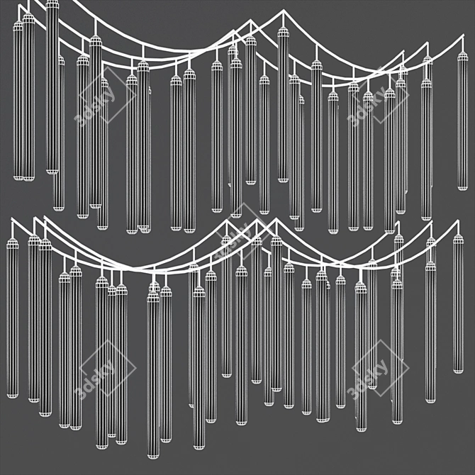 Frosty Icicle Garland 3D model image 5