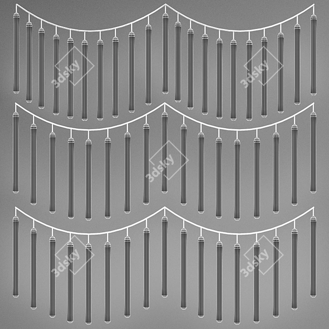 Frosty Icicle Garland 3D model image 10