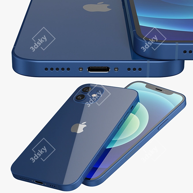 Sleek and Powerful iPhone 12 3D model image 4