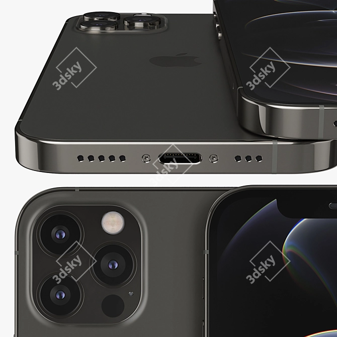 High-Performance iPhone 12 Pro 3D model image 2