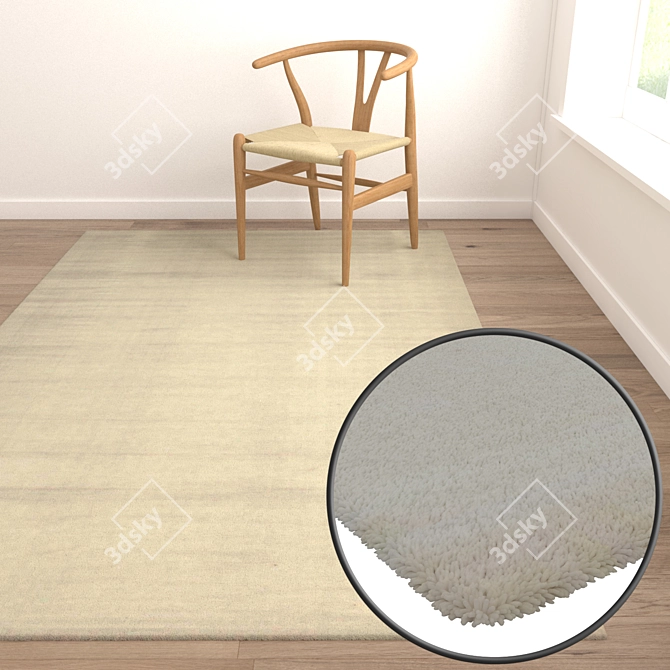 Luxury Carpet Set: 3 High-Quality Textures 3D model image 5