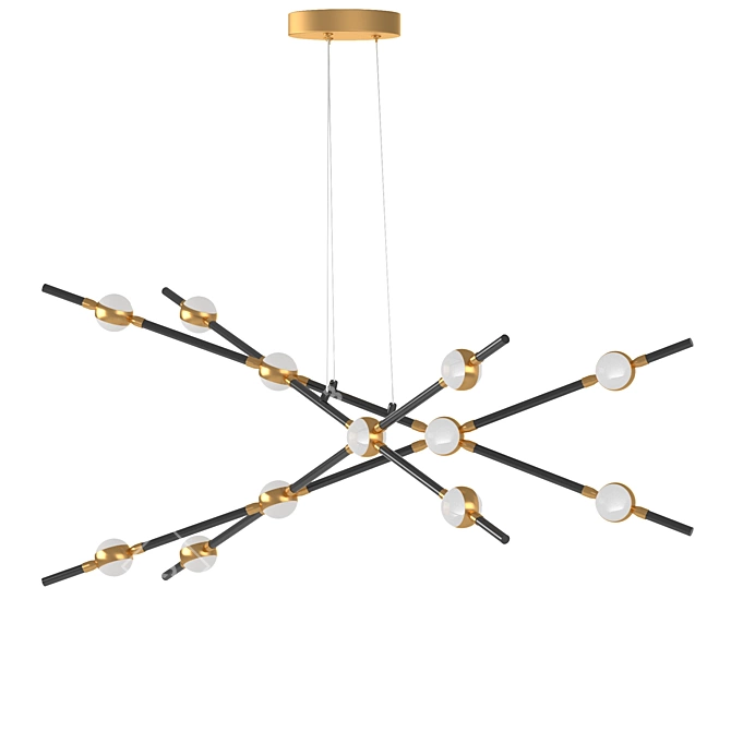 Elegant Bergamo Pendant Chandelier 3D model image 2