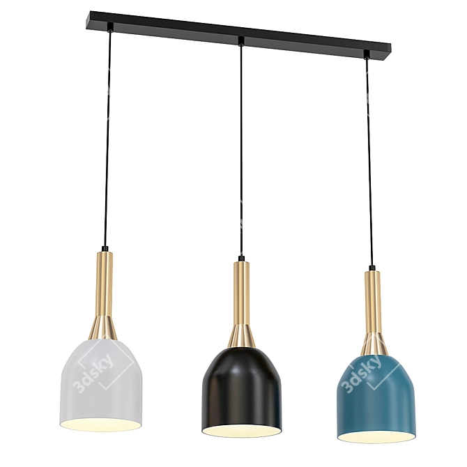 Modern Metal Pendant Light 3D model image 1