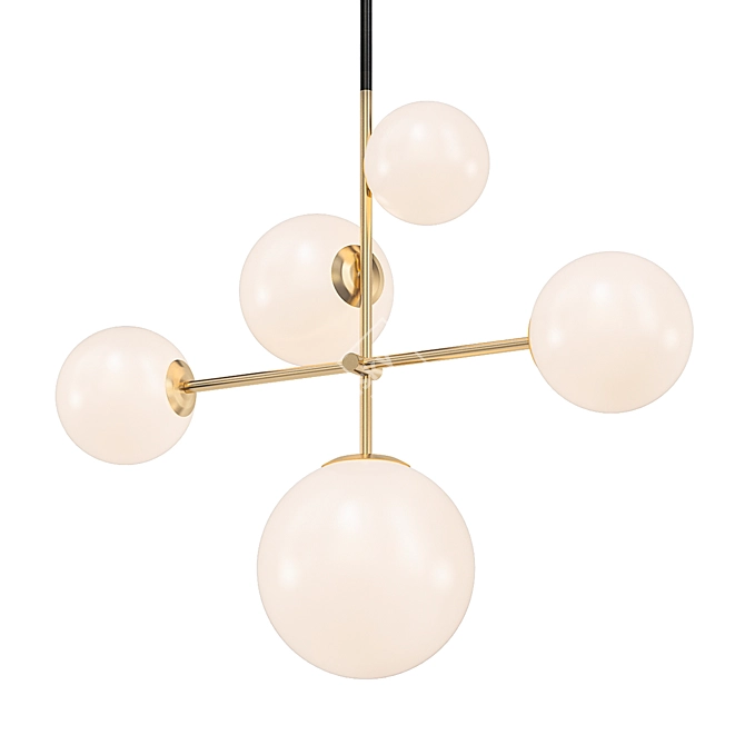 Elegant Vesper 5-Light Pendant 3D model image 1