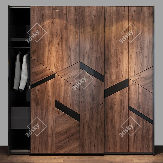 Modern Storage Cabinet 020 3D model image 1