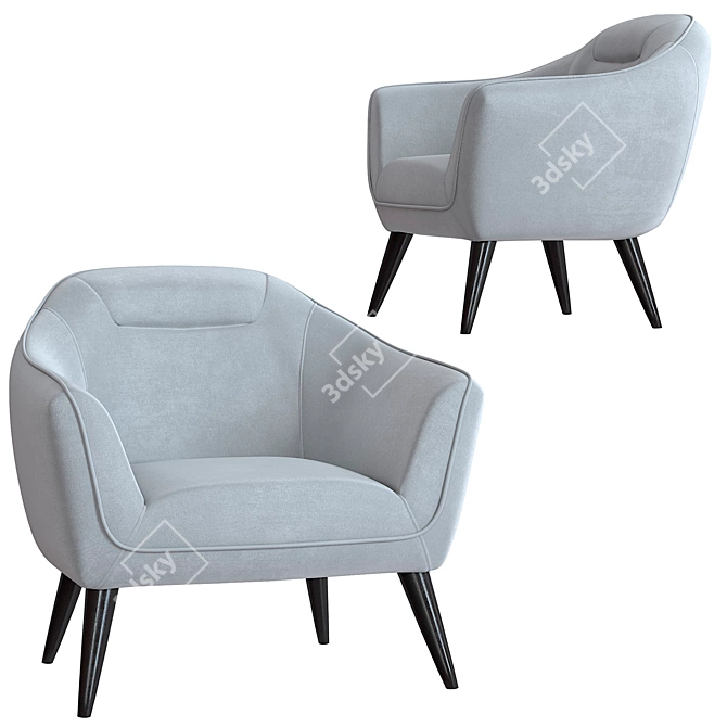 TICIAN Armchair: Elegant and Comfortable 3D model image 2