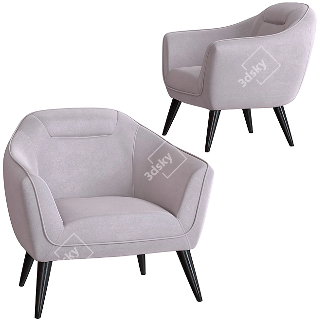 TICIAN Armchair: Elegant and Comfortable 3D model image 3