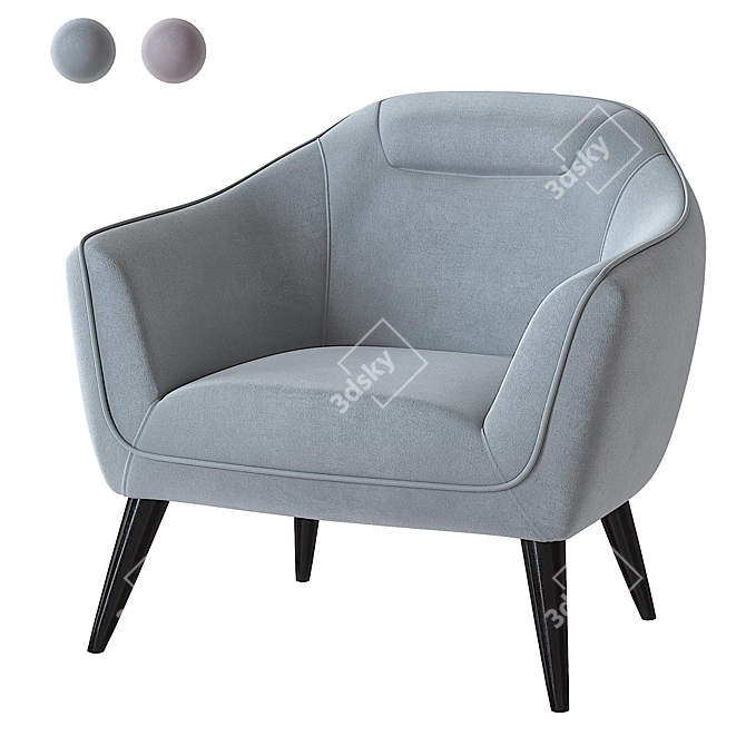 TICIAN Armchair: Elegant and Comfortable 3D model image 10