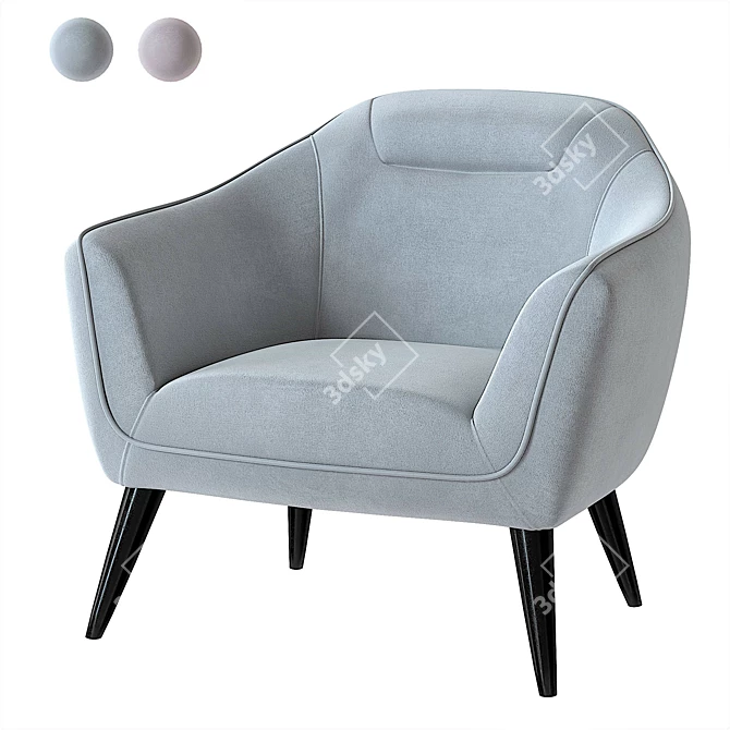 TICIAN Armchair: Elegant and Comfortable 3D model image 12
