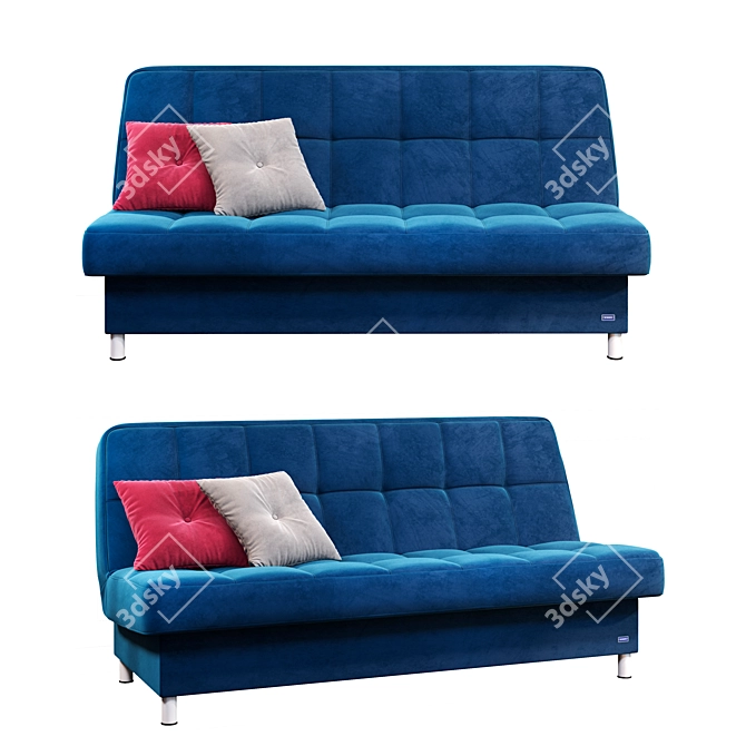 Compact and Versatile Sofa Bed 3D model image 1