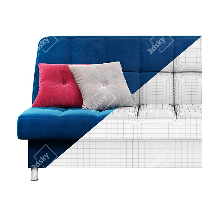 Compact and Versatile Sofa Bed 3D model image 2