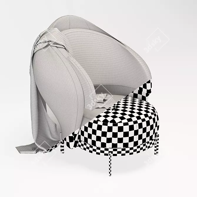 Modern Ergonomic Chair with Obj Format 3D model image 5