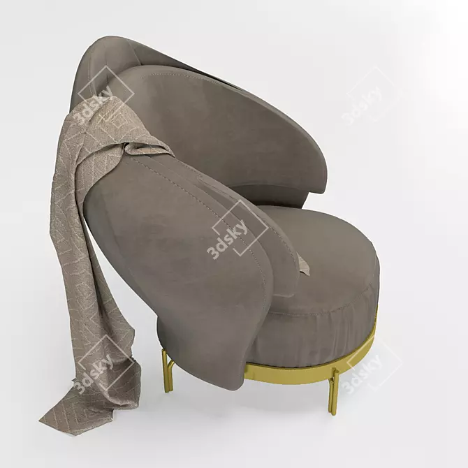 Modern Ergonomic Chair with Obj Format 3D model image 11