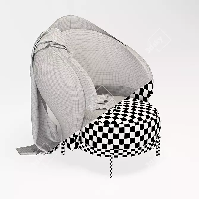 Modern Ergonomic Chair with Obj Format 3D model image 12