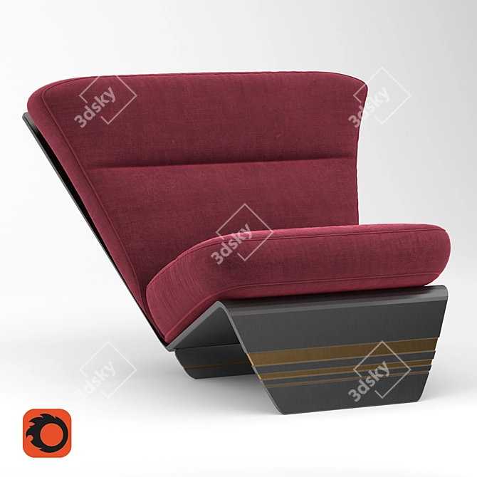 Modern Argos Armchair: Stylish, Sleek, and Comfortable 3D model image 5