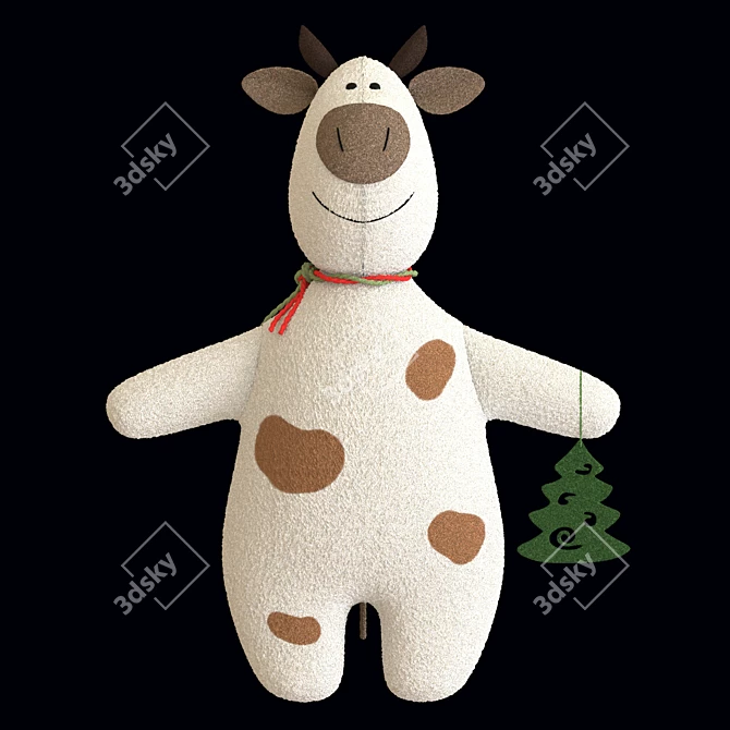 Year of the Bull Soft Toy 3D model image 3