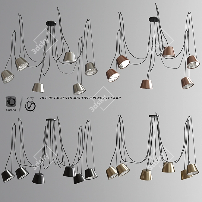 Ole Sento Pendant Lamp Set 3D model image 1