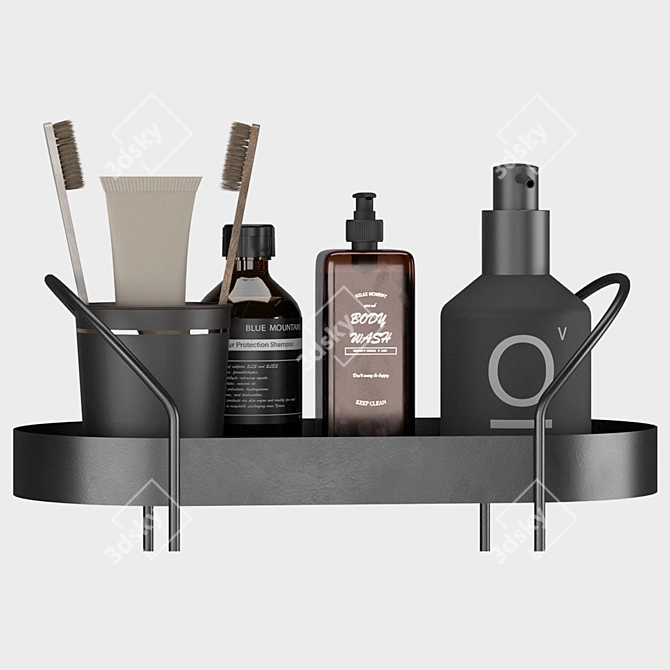 Modern Bathroom Accessories Set 3D model image 3