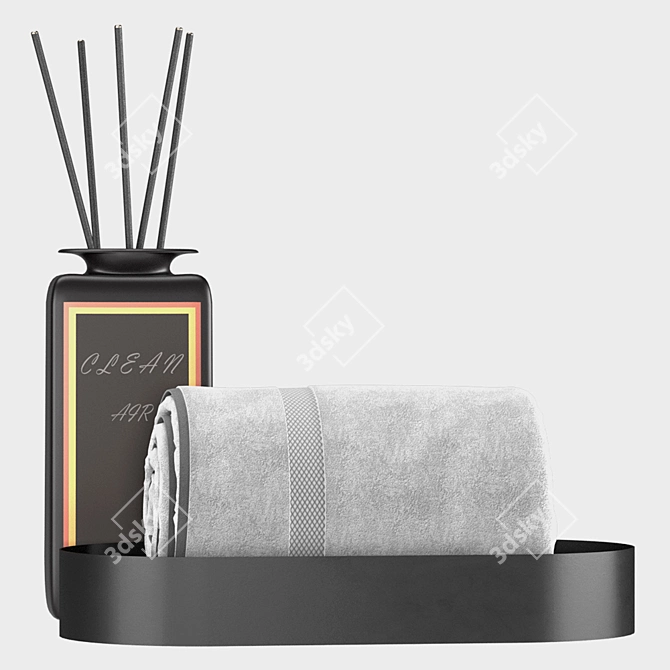 Modern Bathroom Accessories Set 3D model image 4