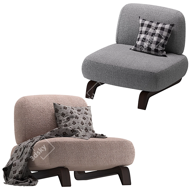 VAO Wool Small Armchair | Paolo Castelli 3D model image 4