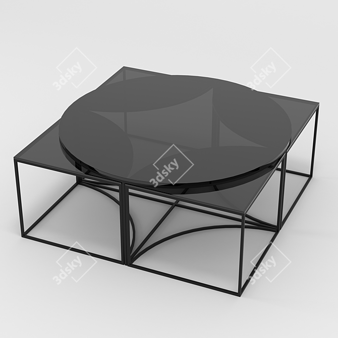 Modern Wooden Coffee Table 3D model image 2