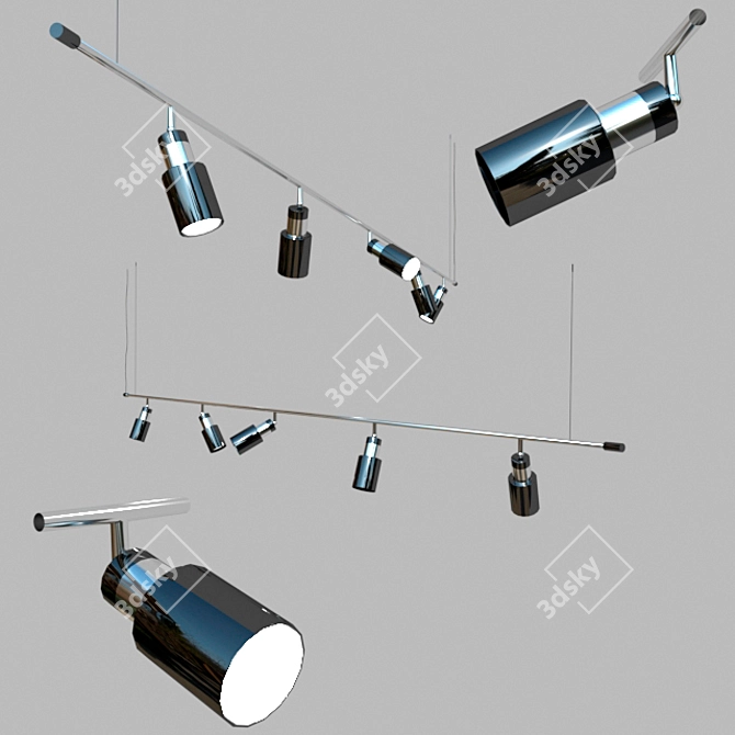 EGLO Style Suspended Ceiling Lamp - Modern Steel Pendant Light 3D model image 1