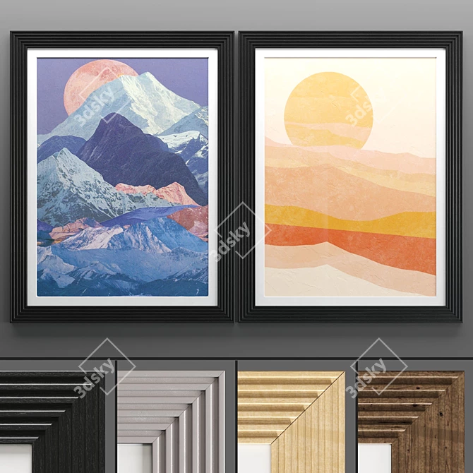 Modern Art Frame: 585 Texture 3D model image 1