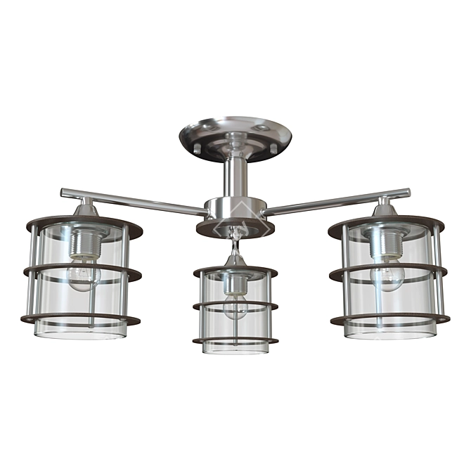 Loft Style Ceiling Chandelier 3D model image 1