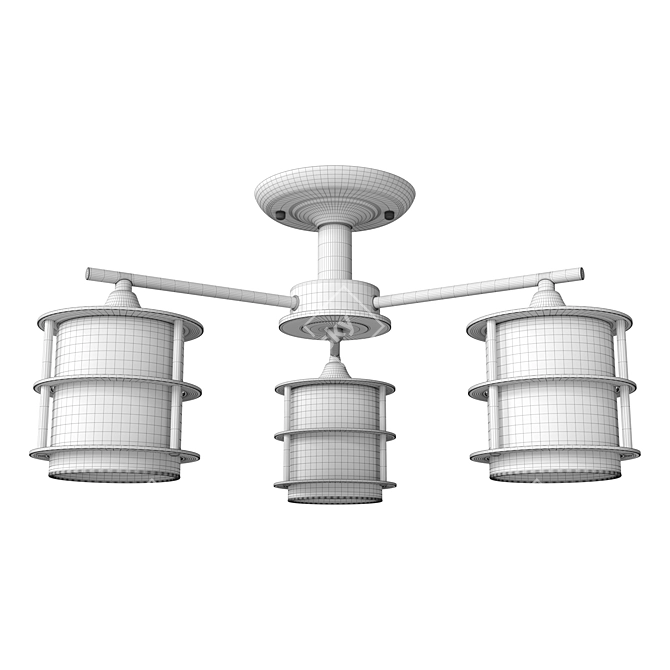 Loft Style Ceiling Chandelier 3D model image 3