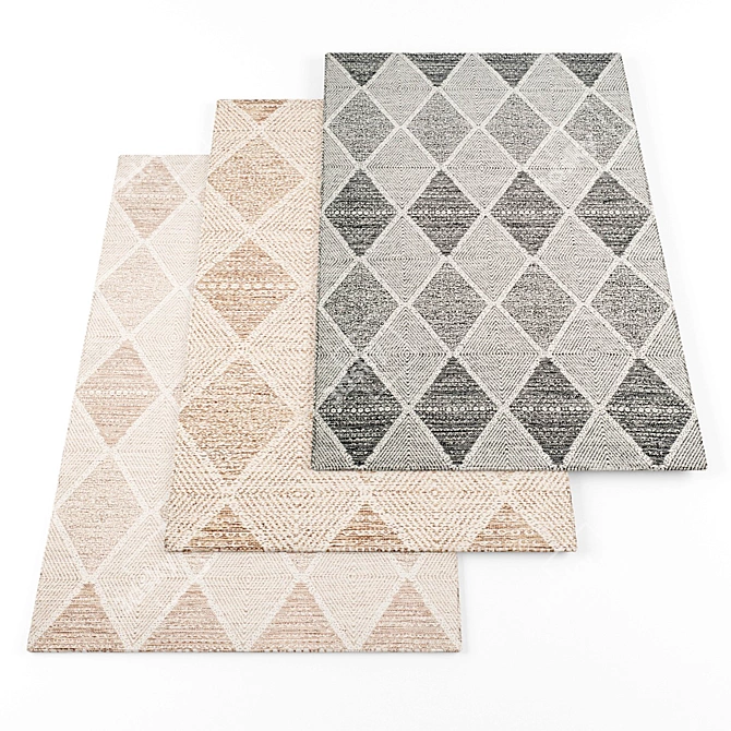 5 Random Carpets - Textured Bundle 3D model image 1