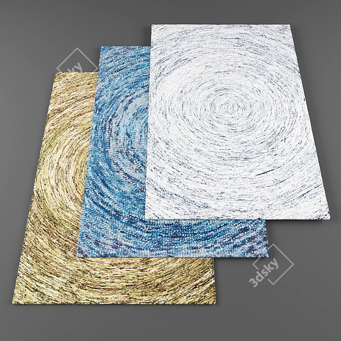 Assorted Set of 5 Rugs | Textures Included 3D model image 1