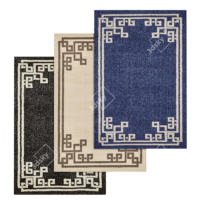 Versatile Carpet Set 1831 | High-Quality Textures 3D model image 1