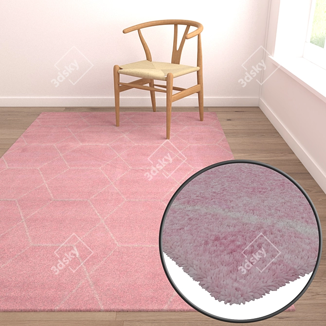 Luxury Carpets Set: High-Quality Textures 3D model image 3