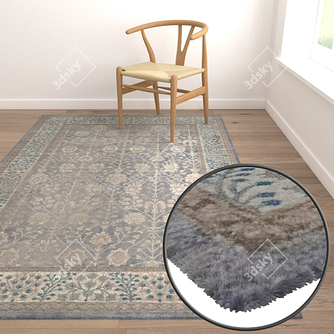 Luxury Carpet Set | High-Quality Textures 3D model image 5