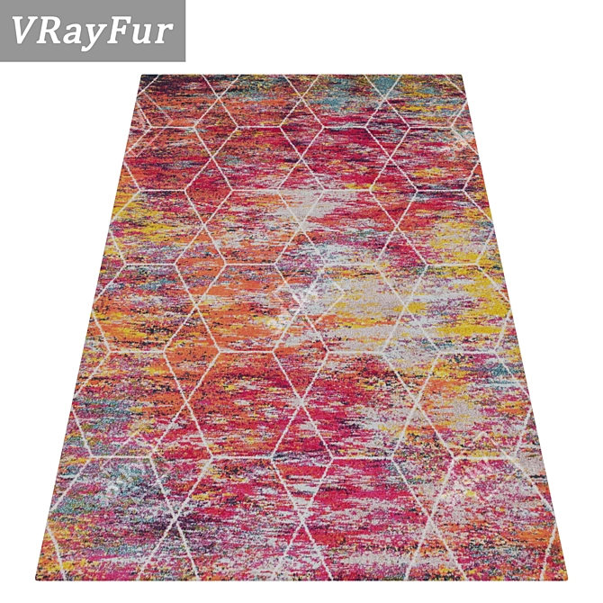 Luxury Rug Set: High-Quality Textures 3D model image 2