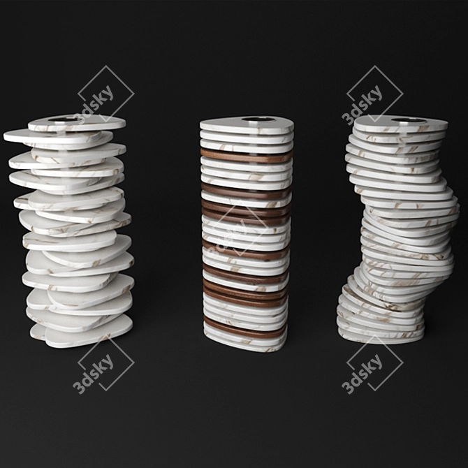 Elegant Forme Vase 3D model image 1