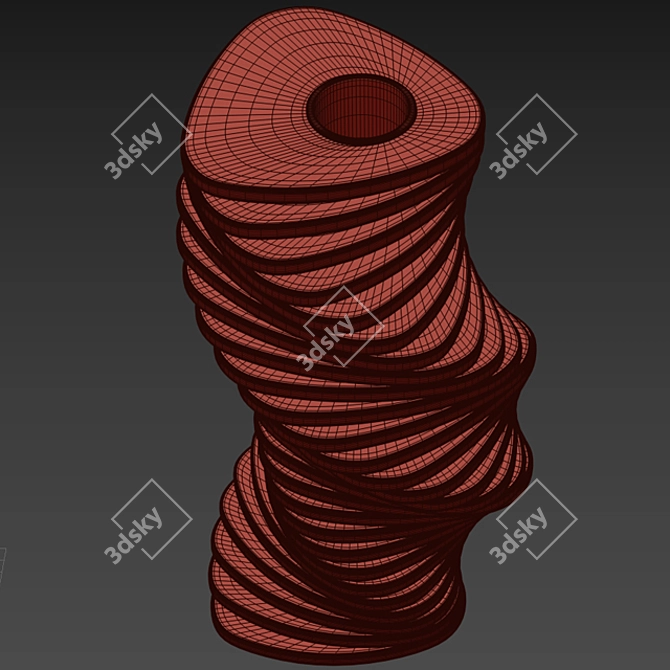 Elegant Forme Vase 3D model image 4